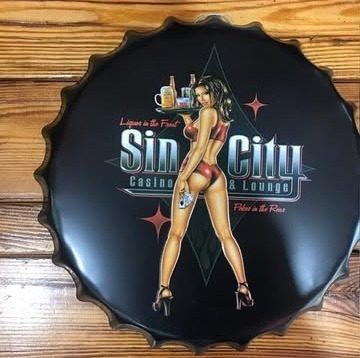 Tapa decorativa Sin City Casino & Lounge