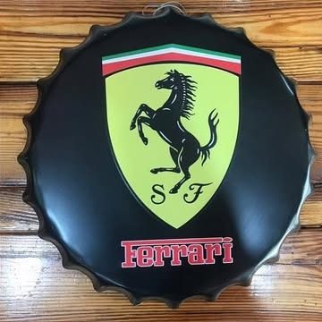 Tapa decorativa Ferrari (fondo negro) – foto 2