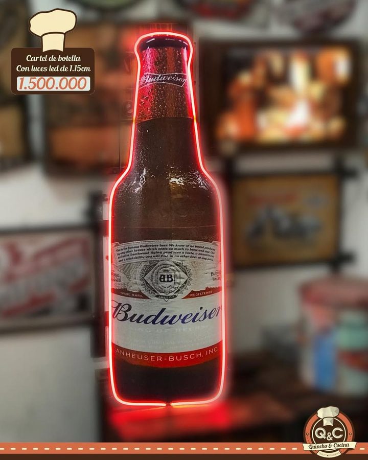 Neón Botella Budweiser