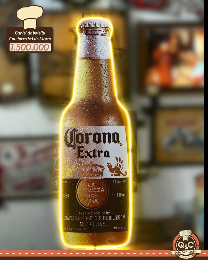 Neón Botella Corona Extra