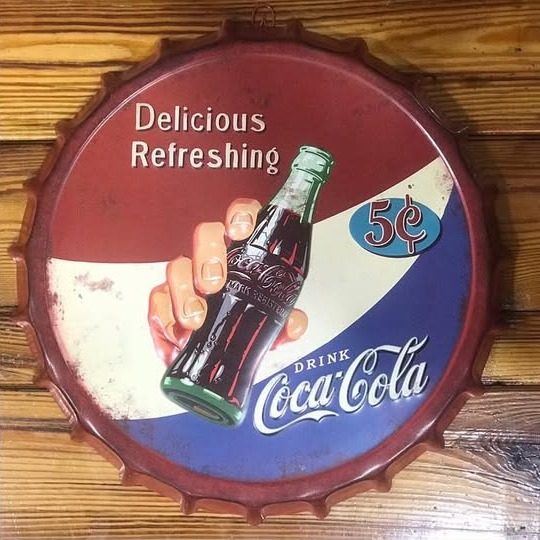 Tapa decorativa Coca-Cola Delicious Refreshing 5¢