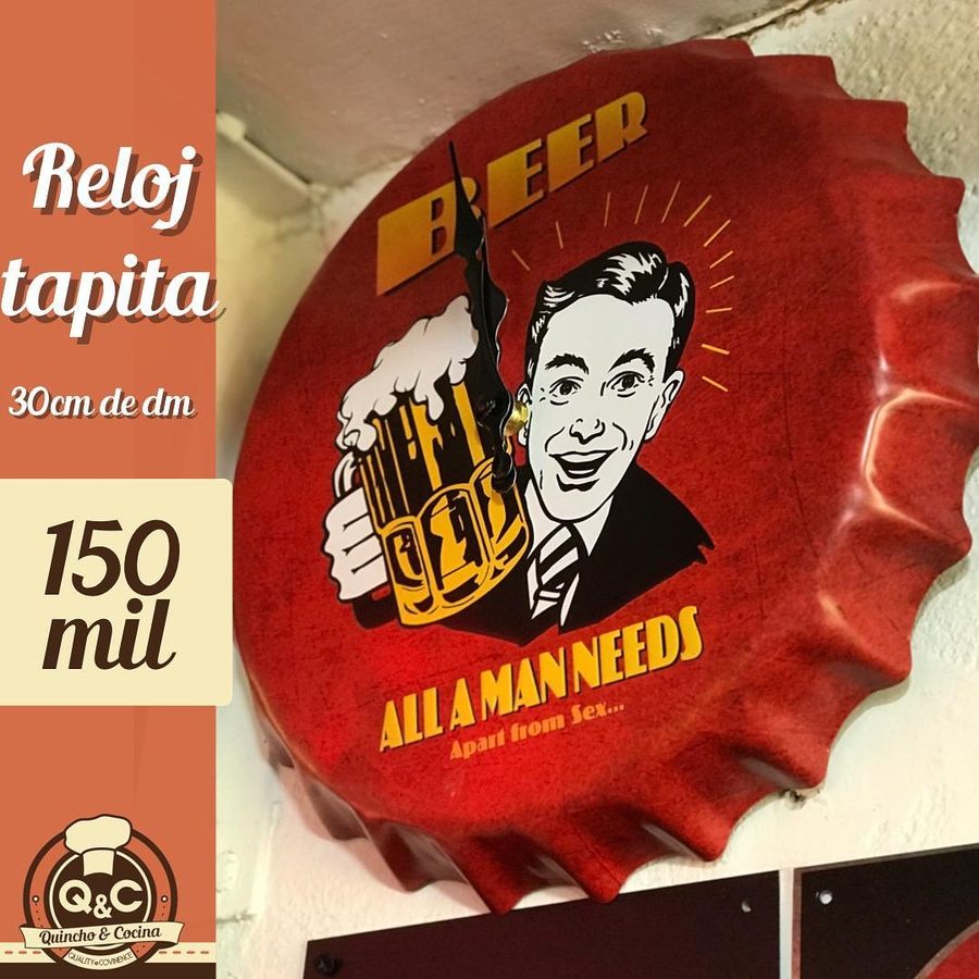 Tapa decorativa reloj Beer – All a Man Needs
