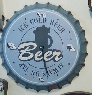 Tapa decorativa Reloj Ice Cold Beer Always on Tap