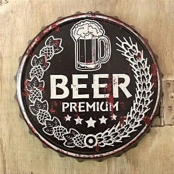 Tapa decorativa Beer Premium (jarra y espigas)