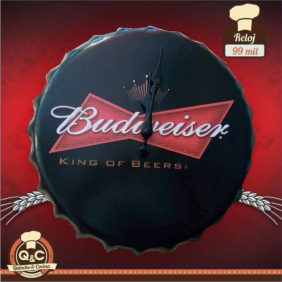 Tapa decorativa reloj Budweiser – King of Beers (negra)