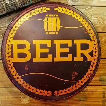 Tapa decorativa Beer (barril y espigas)
