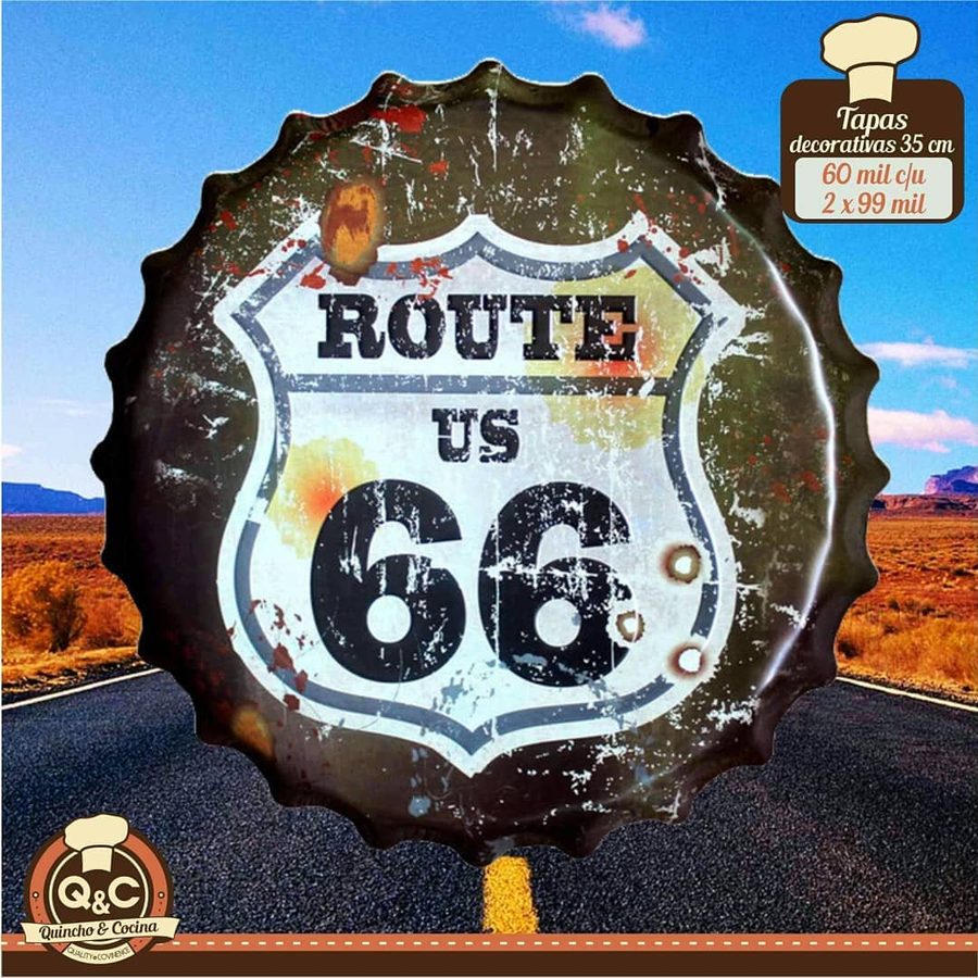 Tapa decorativa Route 66
