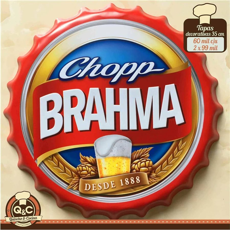 Tapa decorativa Chopp Brahma