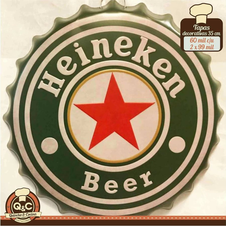 Tapa decorativa Heineken Beer estrella