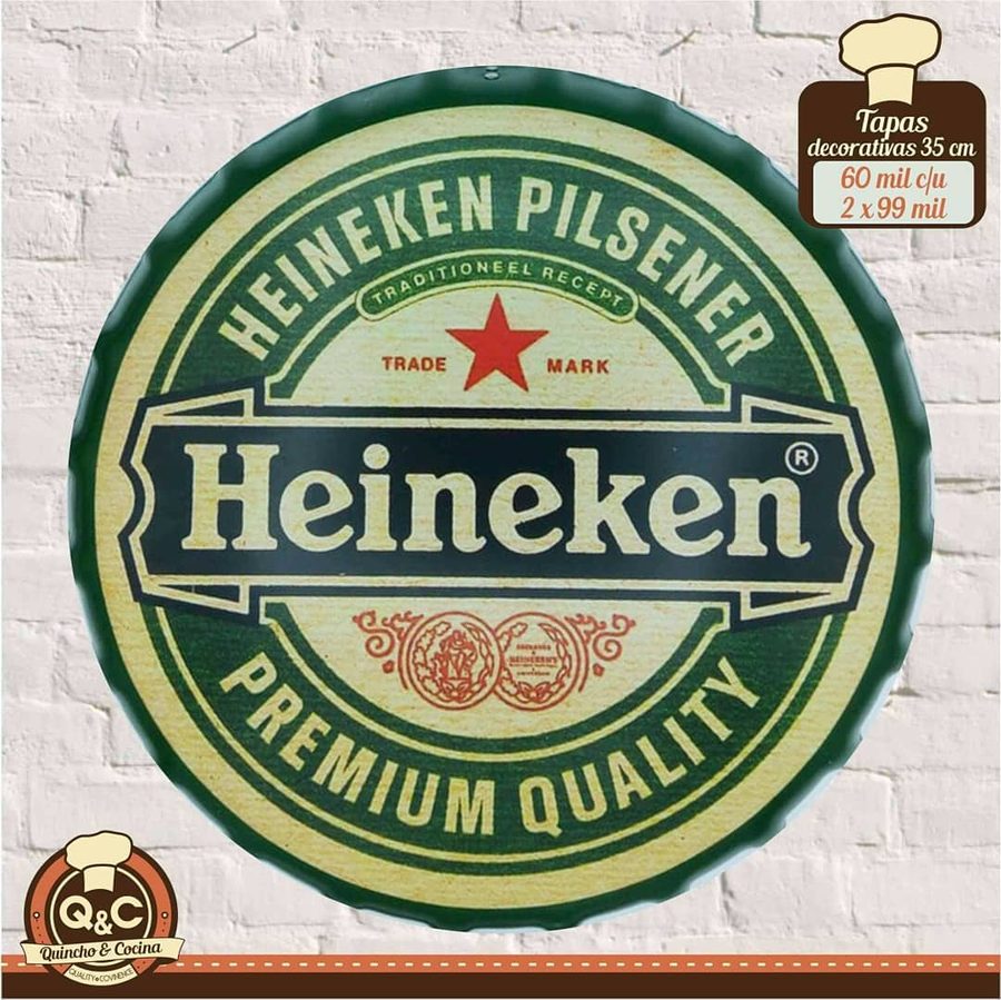 Tapa decorativa Heineken Pilsener Premium Quality