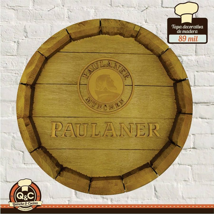 Tapa decorativa Paulaner (madera)