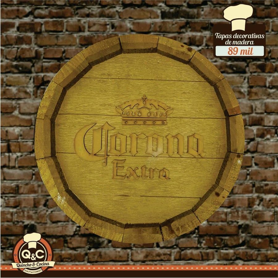 Tapa decorativa Corona Extra (madera)