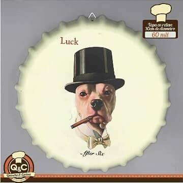Tapa decorativa Luck (perro con galera)