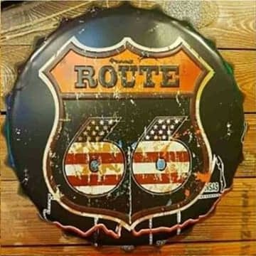 Tapa decorativa Route 66 (bandera) – foto 2