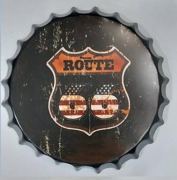 Tapa decorativa Route 66 (bandera) – foto 4