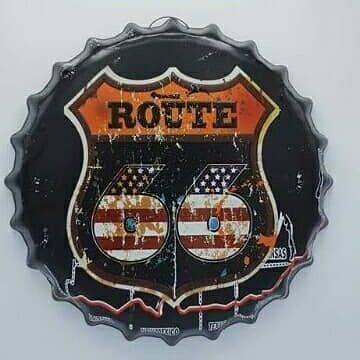 Tapa decorativa Route 66 (bandera)