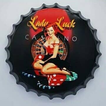 Tapa decorativa Lady Luck Casino