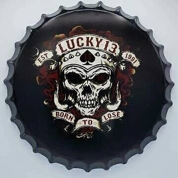 Tapa decorativa Lucky 13 (Born to Lose)
