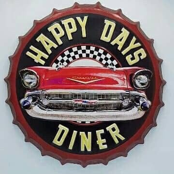 Tapa decorativa Happy Days Diner