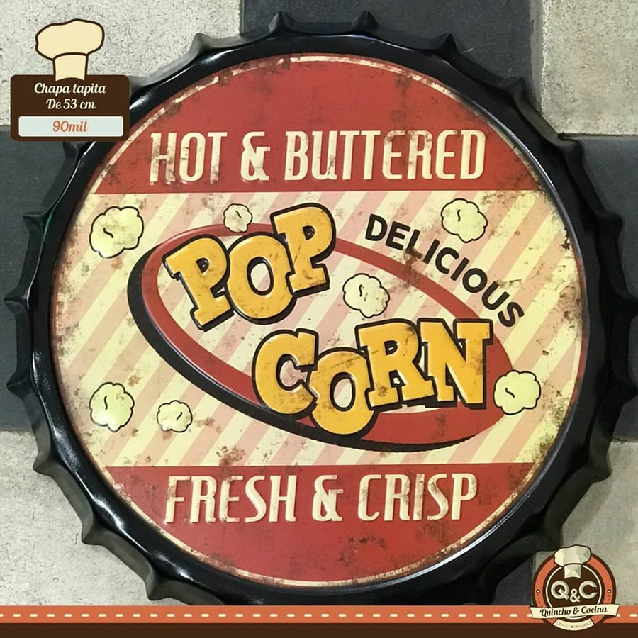 Tapa decorativa Pop Corn – Hot & Buttered