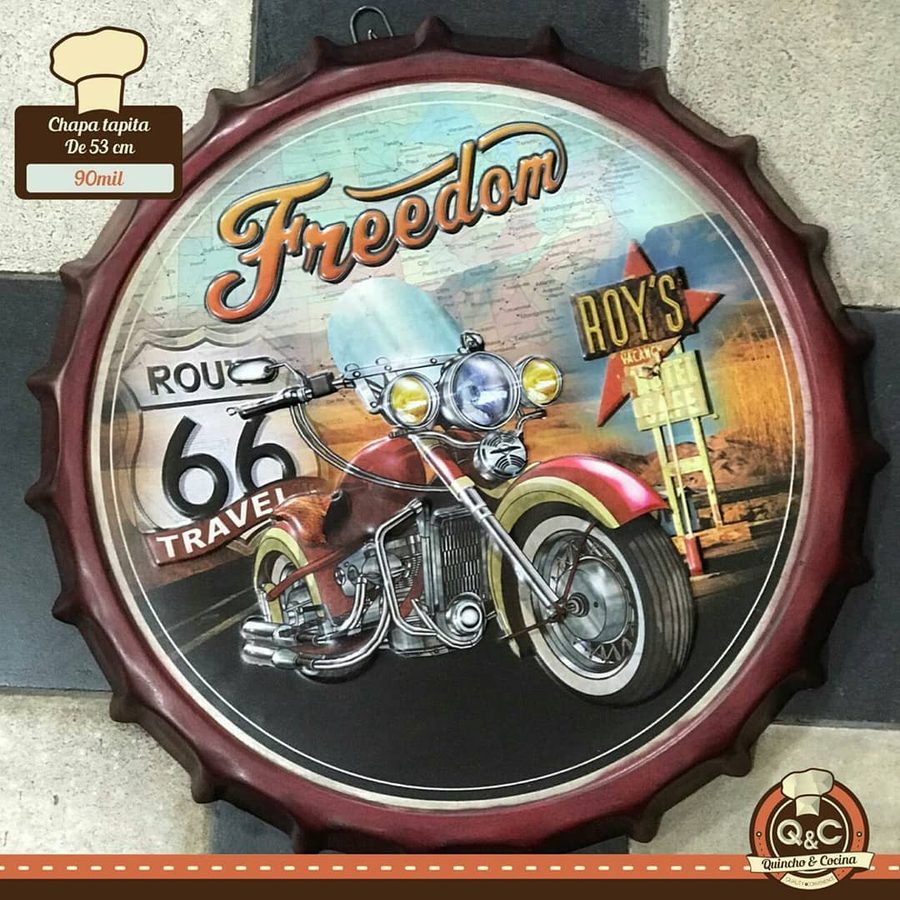 Tapa decorativa Freedom – Route 66 (moto)