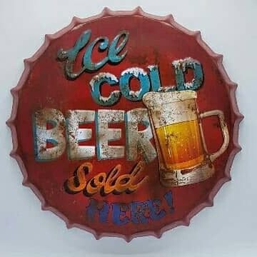 Tapa decorativa Ice Cold Beer Sold Here – foto 4
