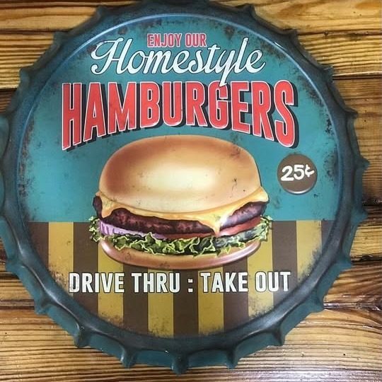 Tapa decorativa Homestyle Hamburgers – Drive Thru – foto 2