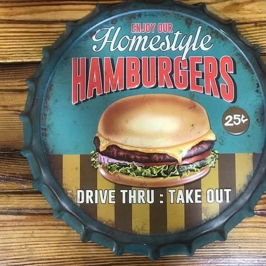 Tapa decorativa Homestyle Hamburgers – Drive Thru – foto 3