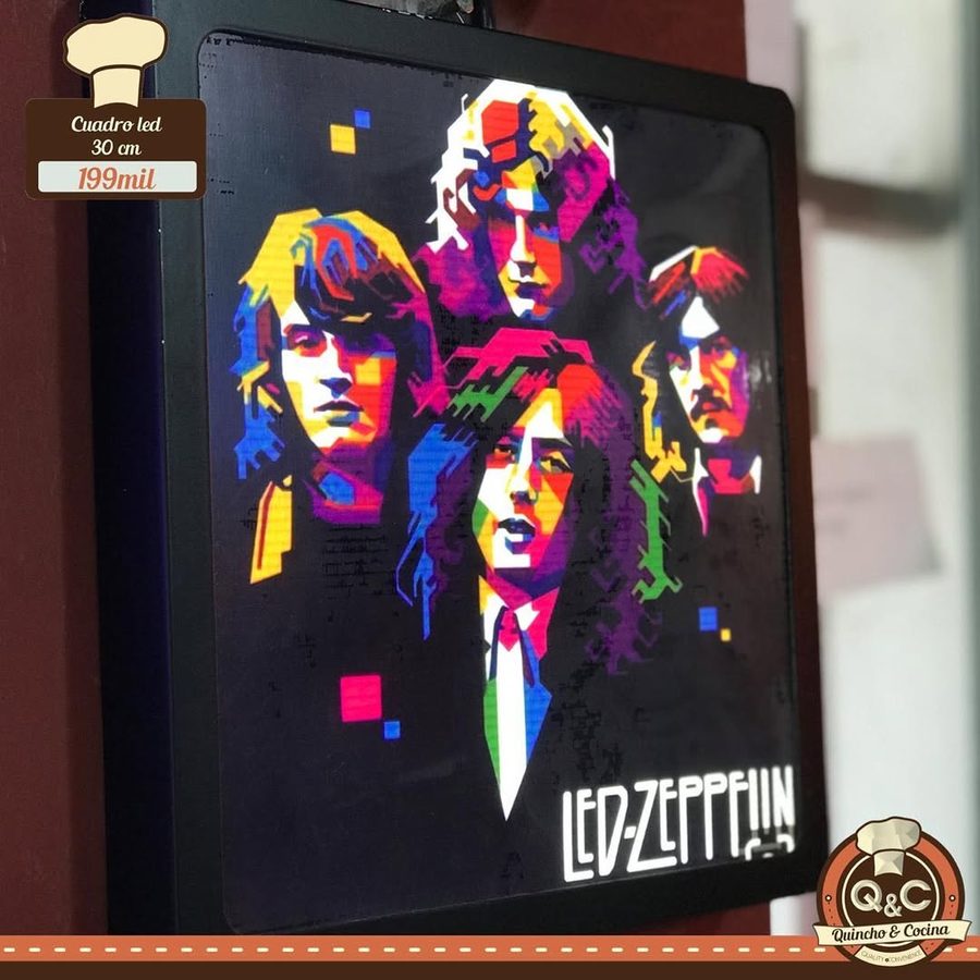 Cuadro LED Led Zeppelin – Pop art