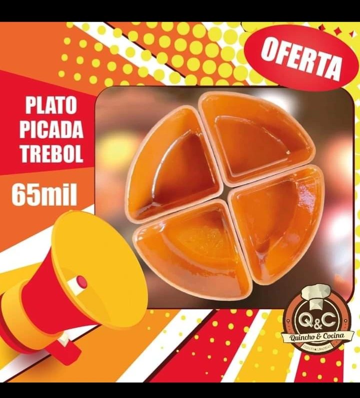 Plato picada trébol de cerámica