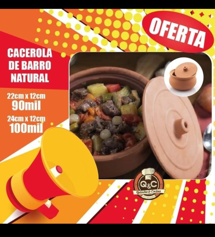 Cacerola de barro natural