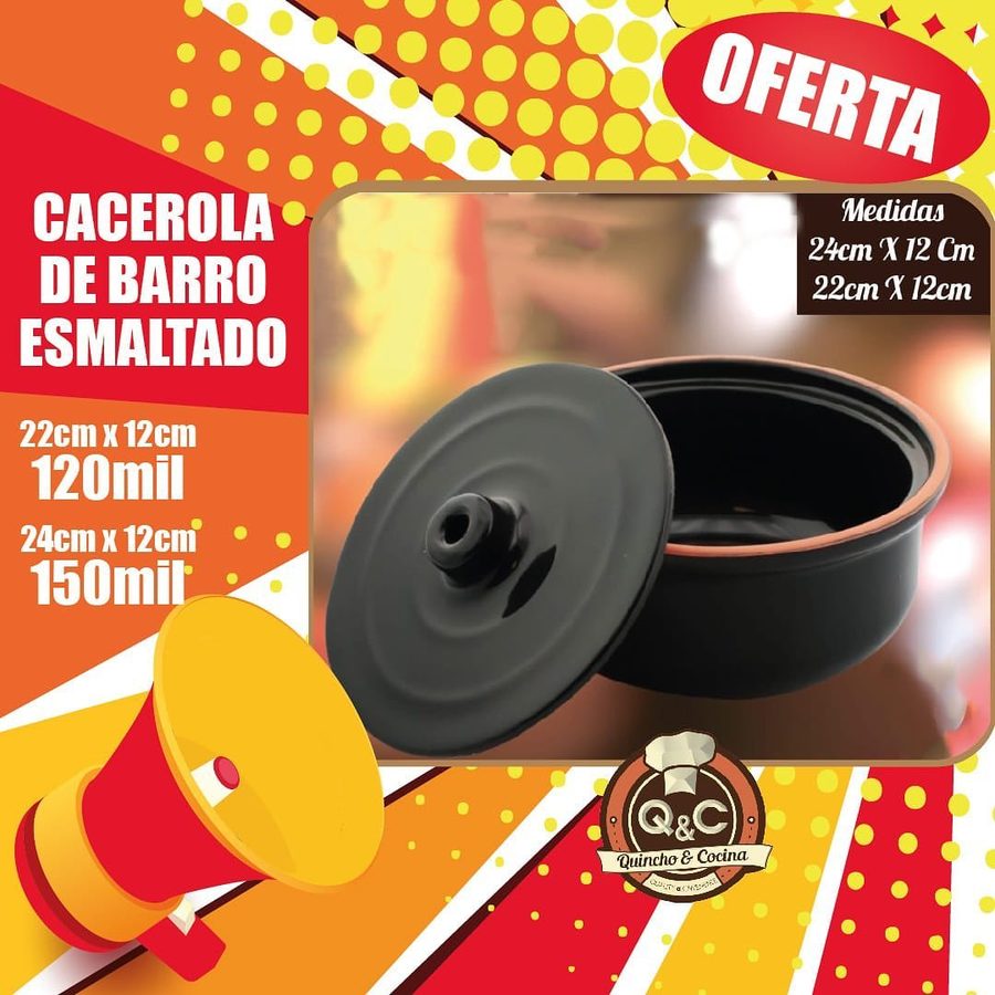 Cacerola de barro esmaltado negra – foto 2