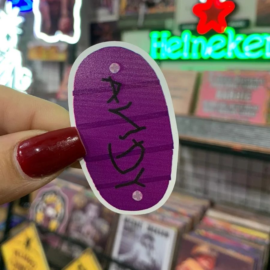 Andy etiqueta violeta