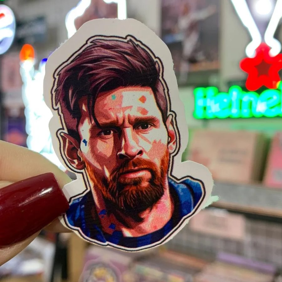 Retrato de futbolista barbudo