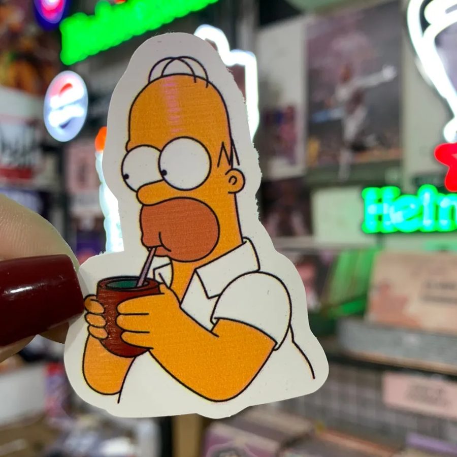 Homero Simpson tomando mate