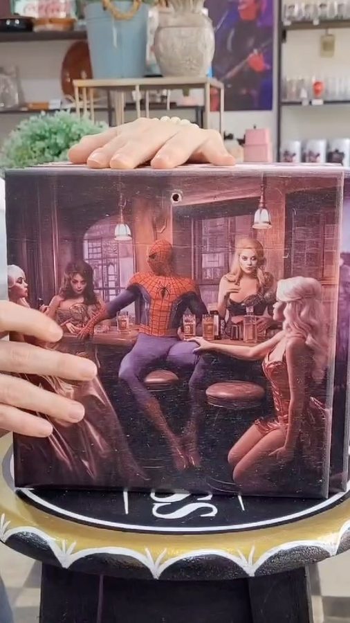 Cuadro Superhéroes en un bar