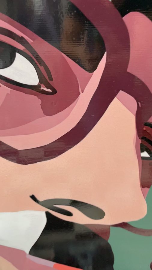 Cuadro Retrato pop art con anteojos y bigote