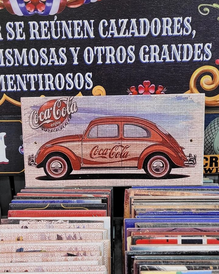 Cuadro Coca-Cola escarabajo VW rojo