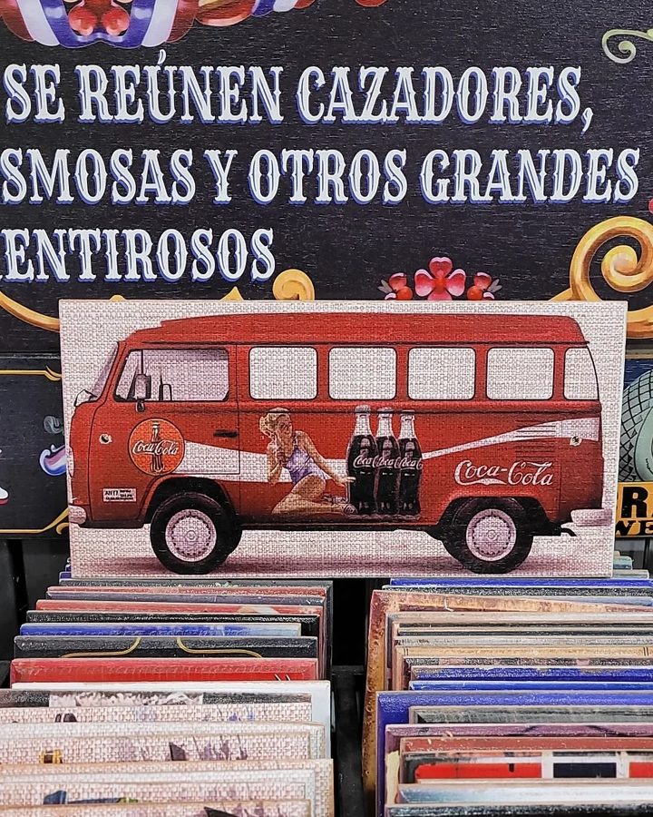 Cuadro Coca-Cola Kombi VW roja