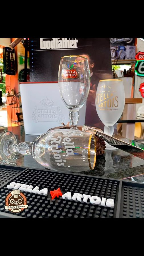 Copas Stella Artois con barmat