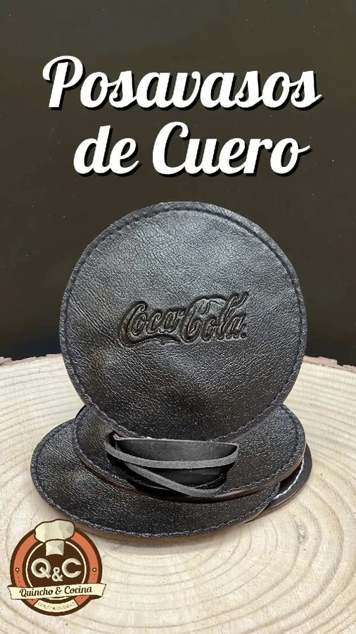 Posavasos de cuero Coca-Cola