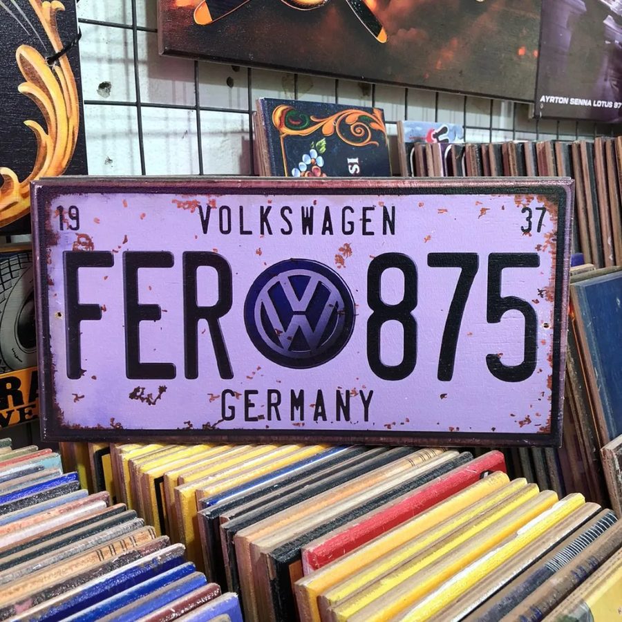 Chapa decorativa Patente Volkswagen FER 875 Germany