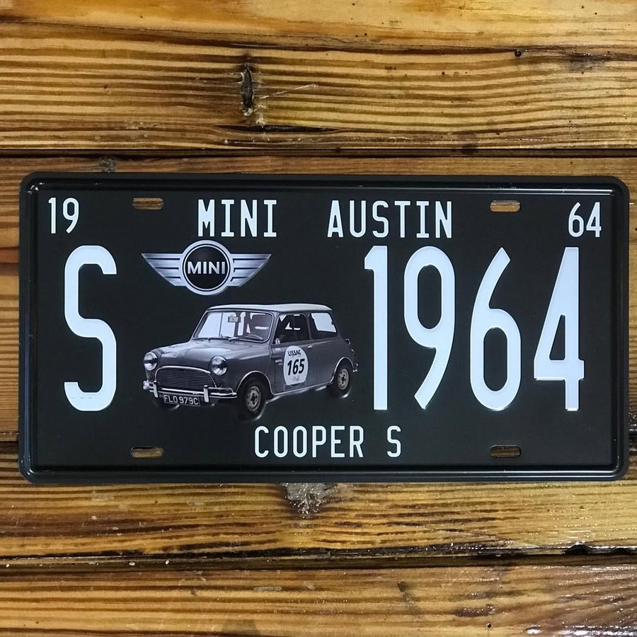 Chapa decorativa Patente Mini Austin Cooper S 1964 – foto 3