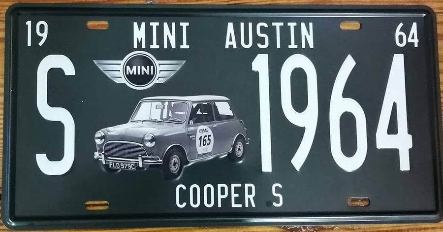 Chapa decorativa Patente Mini Austin Cooper S 1964 – foto 4