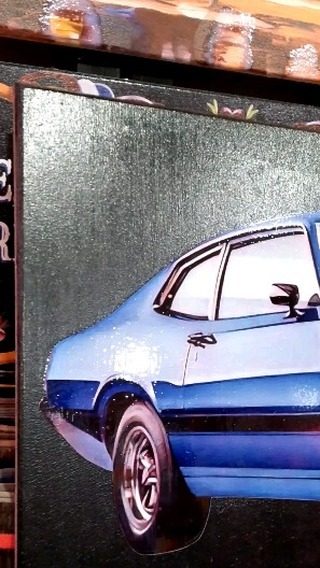 Cartel Auto deportivo azul