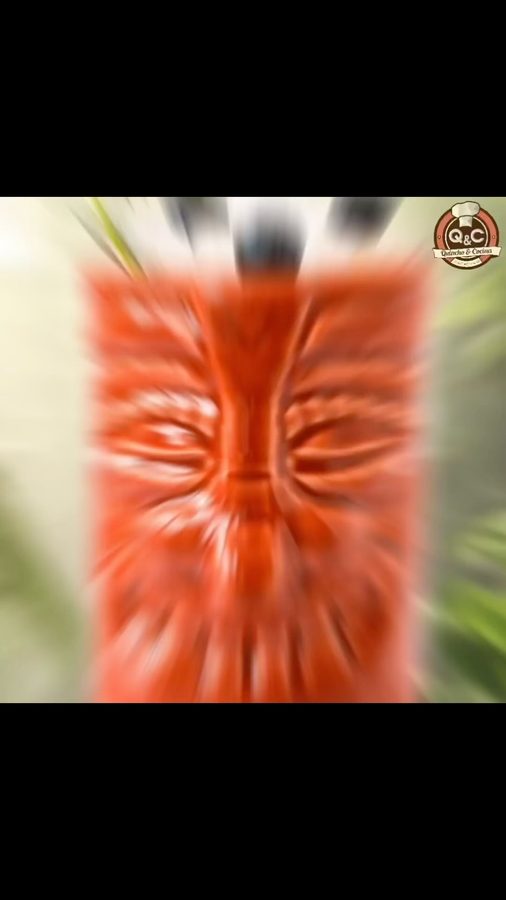 Vaso tiki de cerámica naranja