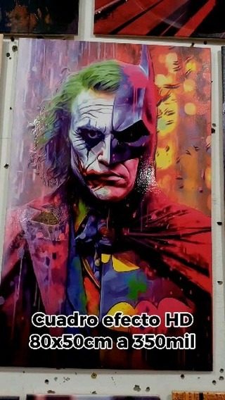 Cuadro Joker y Batman – rostro dividido (efecto HD)