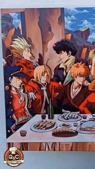 Cuadro Última cena con personajes de anime