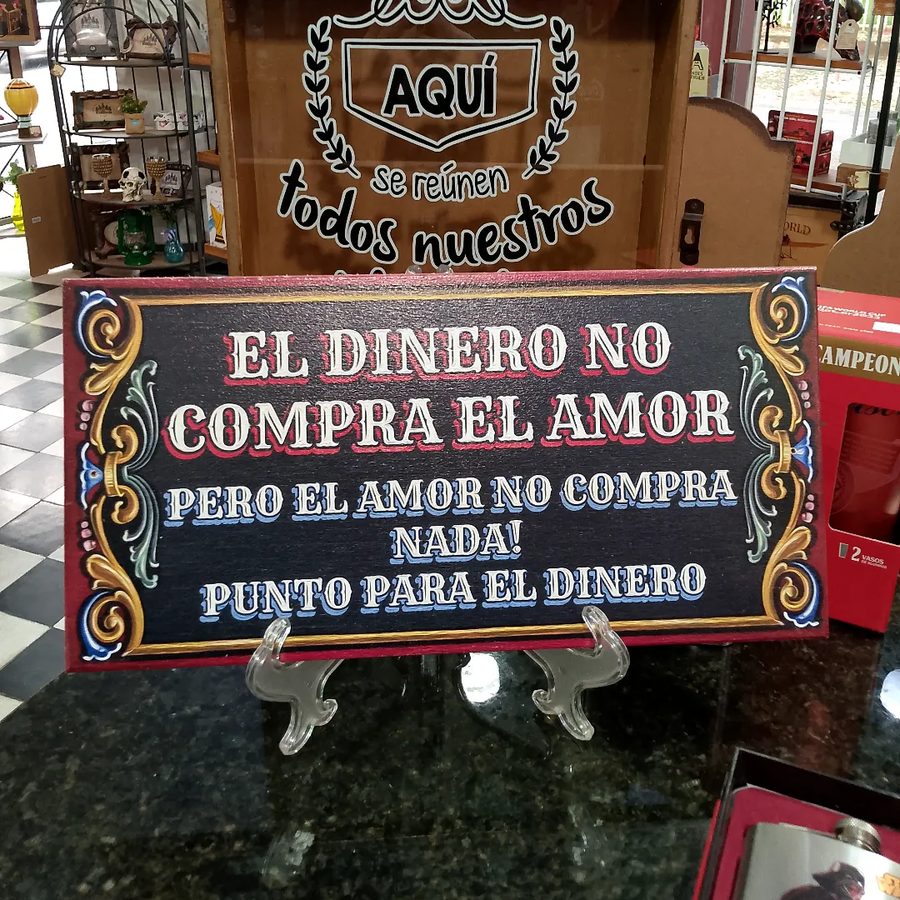 Cuadro El dinero no compra el amor pero el amor no compra nada