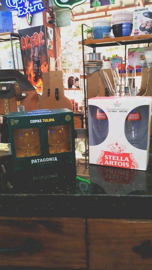 Packs de 2 copas Patagonia y Stella Artois